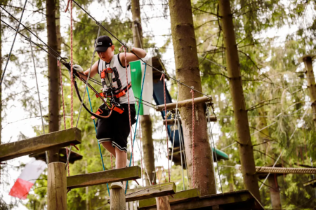 Klimpark op de Erlebnisberg Kappe bij Winterberg